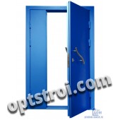 Двустворчатая металлическая дверь. Модель С200-001
