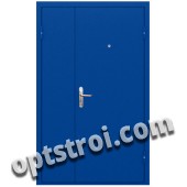 Двустворчатая металлическая дверь. Модель С200-003