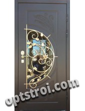 Металлическая дверь с ковкой К10-09