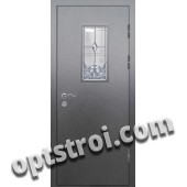 Витражная металлическая дверь в частный дом - ЧД-001