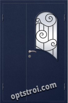 Входная металлическая дверь в коттедж - модель КТ-010