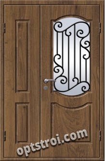 Входная металлическая дверь в коттедж - модель КТ-005