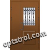 Входная металлофиленчатая двухстворчатая дверь ПР-020