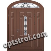 Входная металлическая двухстворчатая дверь ПР-022
