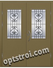 Входная металлическая двухстворчатая дверь ПР-023
