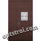 Входная металлическая двухстворчатая дверь ПР-005