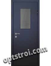 Входная металлическая дверь со стеклом модель - СТ-001