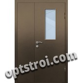 Входная металлическая дверь с армированным стеклом модель - СТ-011
