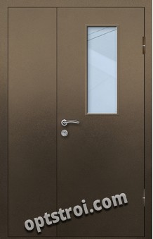 Входная металлическая дверь армированным стеклом в С-Пб - СТ-011