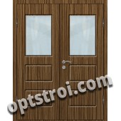 Входная металлическая дверь со стеклом модель - СТ-012