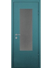 Входная металлическая дверь со стеклом модель - СТ-017