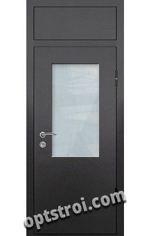 Входная металлическая дверь со стеклом модель - СТ-018