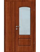 Входная металлическая дверь со стеклом модель - СТ-019