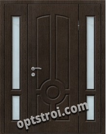 Входная металлическая дверь со стеклом модель - СТ-021