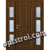 Входная металлическая дверь со стеклом модель - СТ-022