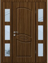 Входная металлическая дверь со стеклом модель - СТ-022