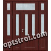 Входная металлическая дверь со стеклом модель - СТ-023