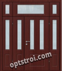 Входная металлическая дверь со стеклом модель - СТ-023