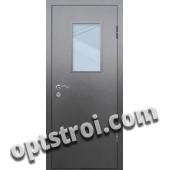 Входная металлическая дверь со стеклом модель - СТ-009