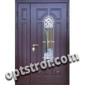 Входная металлическая двустворчатая дверь - модель 888