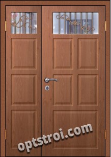Входная металлическая двухстворчатая дверь для тамбура модель - ДВТ-010
