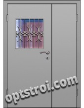 Входная металлическая двухстворчатая дверь для тамбура модель - ДВТ-003