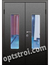 Входная металлическая двухстворчатая дверь для тамбура модель - ДВТ-005