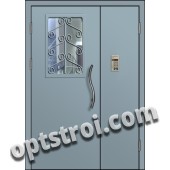 Входная металлическая тамбурная дверь в подъезд модель - ТП-006