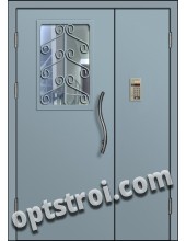 Входная металлическая тамбурная дверь в подъезд модель - ТП-006