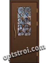 Входная металлическая тамбурная дверь в подъезд модель - ТП-007